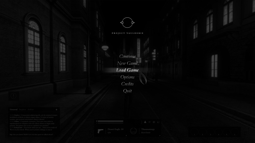 Project Vaulderie - Pause Menu UI